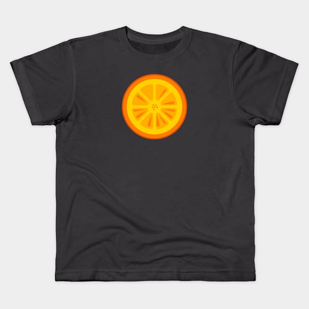 Orange Fruit Slice Kids T-Shirt by THP Creative